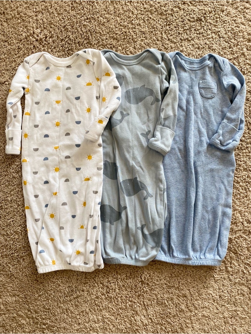 Simple Joys by carters baby boys open foot sleeper nightgown bundle Newborn